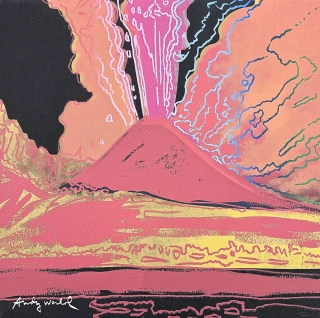 Andy Warhol - Vesuvius - červený 137/2400 - 60x60, limitovaná edice CMOA s certifikátem