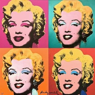 Andy Warhol - 4x Marilyn Monroe x/2400 - 60x60cm, limitovaná edice CMOA s certifikátem