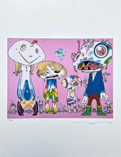 Takashi Murakami - Unfamiliar people 100/300- signováno, číslovaná edice, 50x65 cm