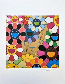 Takashi Murakami - Killer pink 97/300- signováno, číslovaná edice, 50x65 cm