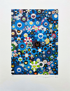 Takashi Murakami - An homage to ikb 1957 f 35/300- signováno, číslovaná edice, 50x65 cm
