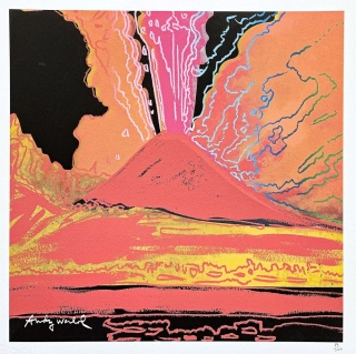 Andy Warhol - Vesuvius - červený x/500 - signováno, 50x50cm, limitovaná edice CMOA s certifikátem