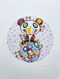 Takashi Murakami - Sakura and Panda 45/300- signováno, číslovaná edice, 50x65 cm