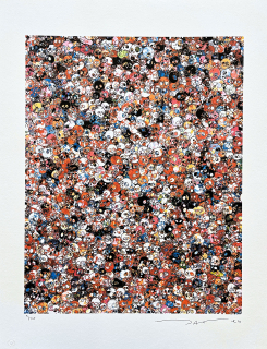 Takashi Murakami - Red Life Force 91/300- signováno, číslovaná edice, 50x65 cm