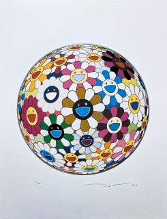 Takashi Murakami - Flowerball Colorfull 75/300- signováno, číslovaná edice, 50x65 cm