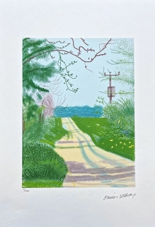 David Hockney - The Arrival of Spring in Woldgate no.11 x/500 - limitovaná edice s certifikátem, 35x50 cm