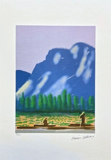 David Hockney - Fisherman in the Mountains x/500 - limitovaná edice s certifikátem, 35x50 cm
