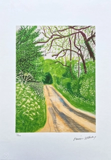 David Hockney - The Arrival of Spring in Woldgate 16th May - Road in spring x/500 - limitovaná edice s certifikátem, 35x50 cm