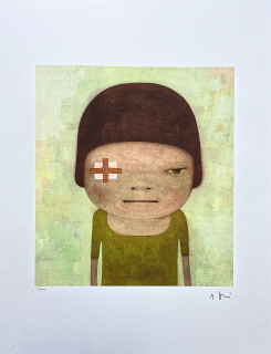 Nara Yoshitomo - Wounded 35/300 - signováno, číslovaná edice, 50x65 cm