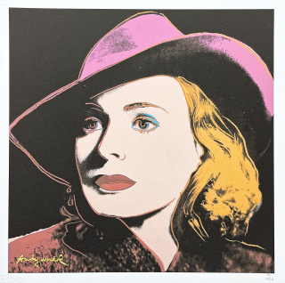 Andy Warhol - Ingrid Bergman černá 69/500 - signováno, 50x50cm, limitovaná edice CMOA s certifikátem
