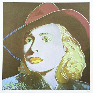Andy Warhol - Ingrid Bergman vínovo-žlutá 12/500 - signováno, 50x50cm, limitovaná edice CMOA s certifikátem