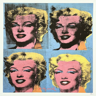 Andy Warhol - 4x Marilyn Monroe 60/500 - signováno, 50x50cm, limitovaná edice CMOA s certifikátem