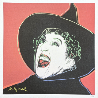 Andy Warhol - The Witch červená 25/500 - signováno, 50x50cm, limitovaná edice CMOA s certifikátem