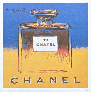 Andy Warhol - Chanel žluto-modrý 125/500 - signováno, 50x50cm, limitovaná edice CMOA s certifikátem