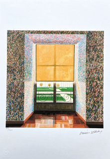 David Hockney - Contrejour in the French style 407/500 - limitovaná edice, s certifikátem, 35x50 cm