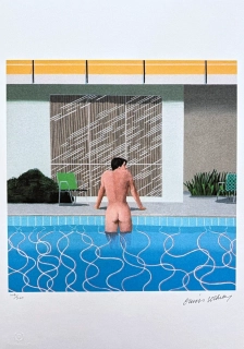 David Hockney - Peter getting out of Nick's pool - x/500 - limitovaná edice, s certifikátem, 35x50 cm