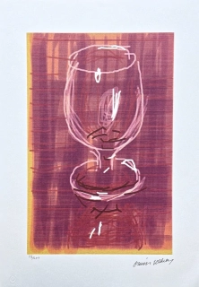 David Hockney - Digging up glass 28/500 - limitovaná edice, s certifikátem, 35x50 cm