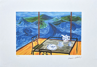 David Hockney - Breakfast at Malibu: Wednesday 35/500 - limitovaná edice s certifikátem, 50x35 cm