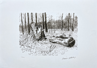 David Hockney - Vandalized Totem 100/500 - limitovaná edice s certifikátem, 50x35 cm