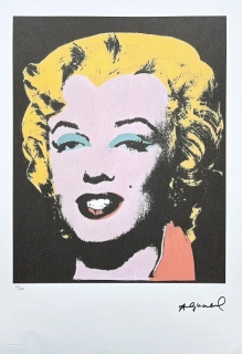 Andy Warhol - Marilyn Monroe černá s blond vlasy 10/100 - edice Leo Castelli s certifikátem