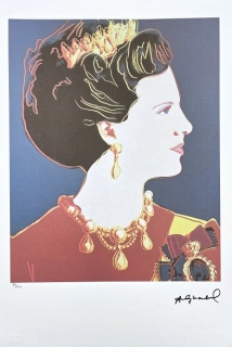 Andy Warhol - Queen Margarethe modrá 80/100 - edice Leo Castelli s certifikátem