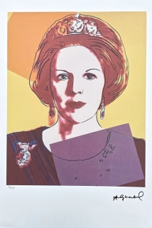 Andy Warhol - Queen Beatrix oranžová 61/100 - edice Leo Castelli s certifikátem