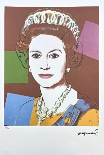 Andy Warhol - Queen Elizabeth II. hnědá 69/100 - edice Leo Castelli s certifikátem