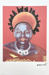 Andy Warhol - Queen Ntombi Twala of Swaziland červeno-žlutá 2/100 - edice Leo Castelli s certifikátem