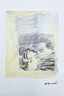 Andy Warhol - Love couple in pencil 15/100 - edice Leo Castelli s certifikátem