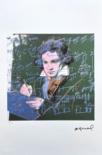 Andy Warhol - Beethoven černo-modrý x/100 - edice Leo Castelli s certifikátem