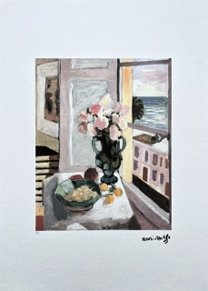 Henri Matisse - Safrano roses at the window 19/75 - signováno 50x70cm