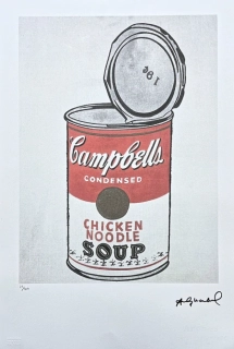 Andy Warhol - Campbell's Soup - Chicken Noodle 25/100 - edice Leo Castelli s certifikátem