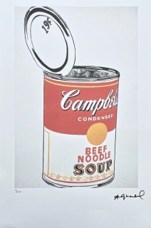 Andy Warhol - Campbell's Soup - Beef Noodle 10/100 - edice Leo Castelli s certifikátem