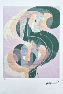 Andy Warhol - Dollar Sign růžovo-černý 31/100 - edice Leo Castelli s certifikátem
