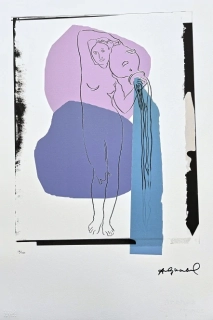 Andy Warhol - Aphrodite růžovo-modrá 14/100 - edice Leo Castelli s certifikátem