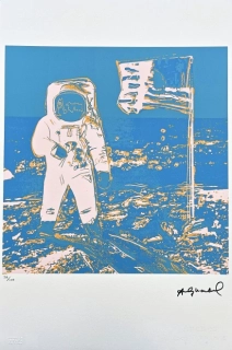 Andy Warhol - Moonwalk bílo-modrý 27/100 - edice Leo Castelli s certifikátem