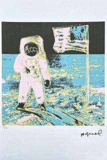 Andy Warhol - Moonwalk černo-tyrkysový 49/100 - edice Leo Castelli s certifikátem