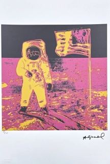 Andy Warhol - Moonwalk růžovo-žlutý 83/100 - edice Leo Castelli s certifikátem