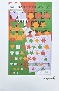Andy Warhol - Flower Ticket 10/100 - edice Leo Castelli s certifikátem