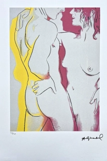 Andy Warhol - Love růžovo-žlutý x/100 - edice Leo Castelli s certifikátem