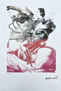Andy Warhol - Diana Vreeland Rampant černo-růžová x/100 - edice Leo Castelli s certifikátem