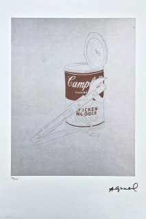 Andy Warhol - Campbell's Soup - Chicken Noodle in pencil 72/100 - edice Leo Castelli s certifikátem