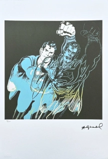Andy Warhol - Superman tyrkysovo-černý 10/100 - edice Leo Castelli s certifikátem