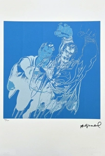 Andy Warhol - Superman modrý 38/100 - edice Leo Castelli s certifikátem