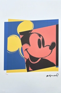 Andy Warhol - Mickey Mouse hlava barevný 38/100 - edice Leo Castelli s certifikátem