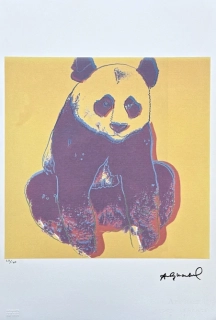 Andy Warhol - Giant Panda žlutá 27/100 - edice Leo Castelli s certifikátem