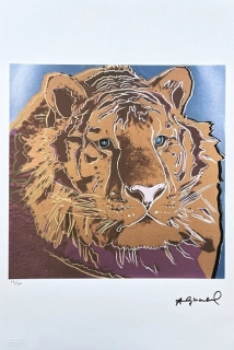 Andy Warhol - Tiger na modrém pozadí 27/100 - edice Leo Castelli s certifikátem