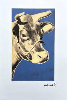Andy Warhol - Cow modro-béžová 66/100 - edice Leo Castelli s certifikátem