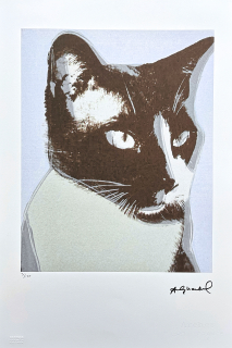 Andy Warhol - The Great Cat Head černo-bílá 31/100 - edice Leo Castelli s certifikátem