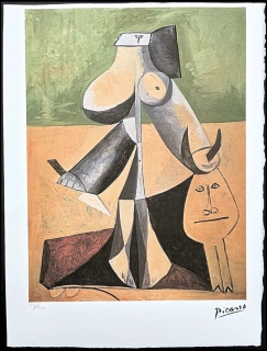 Pablo Picasso - Composition in beige 110/250 - signováno, 28.5x38 cm